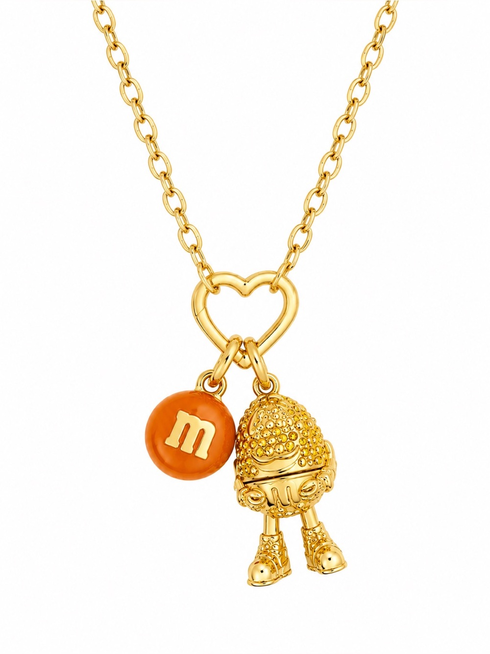 Kate Spade X M&M’S Statement Pendant Necklace in Orange